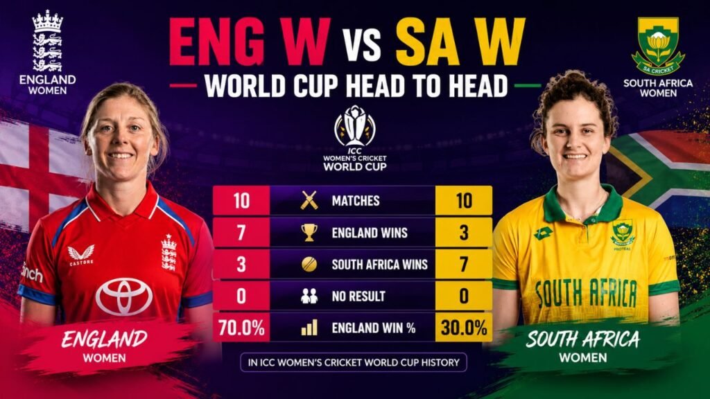 ENG W vs SA W Head-to-Head Record and Rivalry History