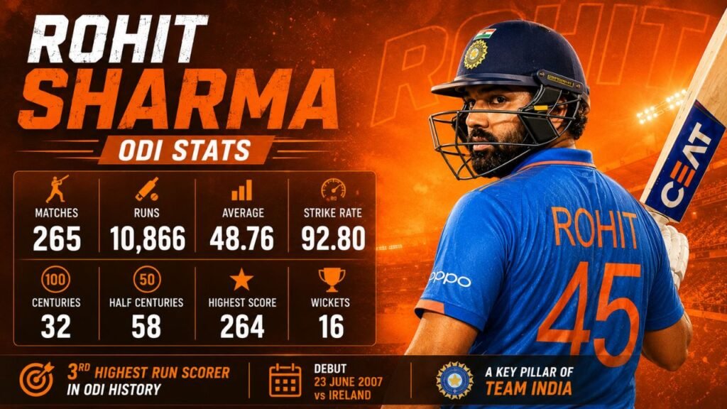 rohit sharma stats odi