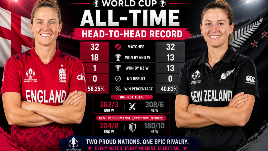 ENG W vs NZ W Head-to-Head
