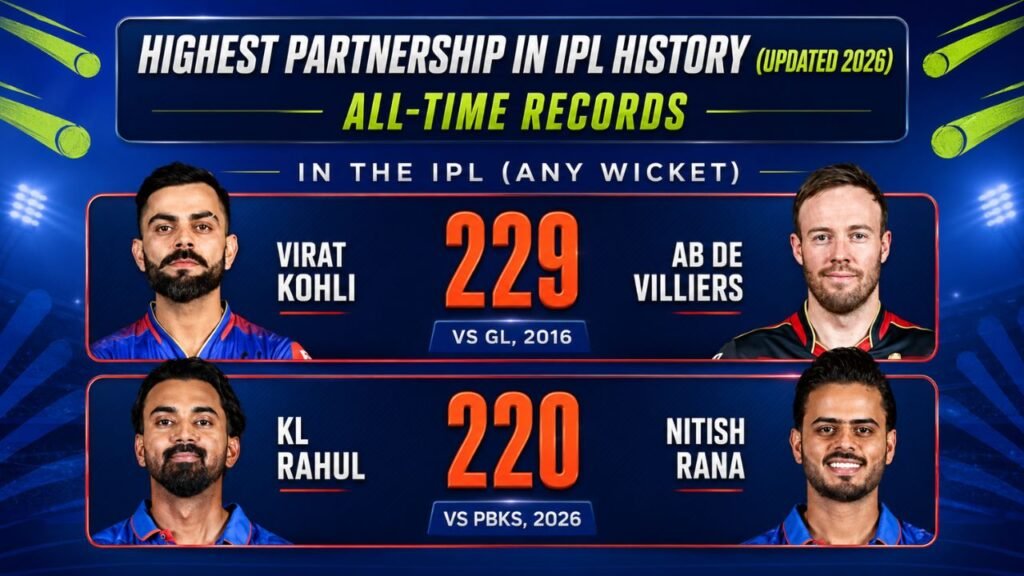 highest partnership in ipl 2026