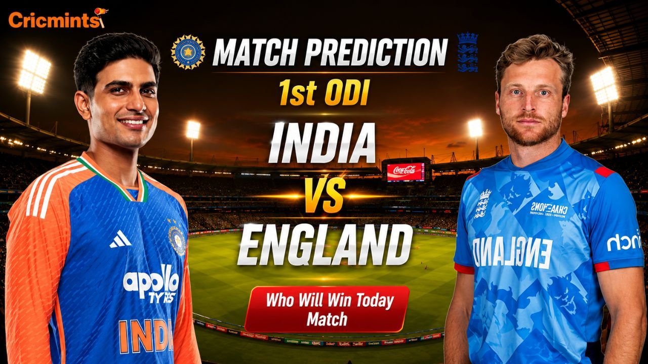 IND vs ENG 1st ODI: Win Prediction, ENG 55% Favored (July 14)