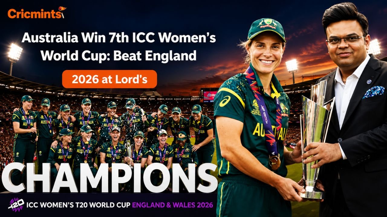 Australia Win 7th ICC Women's World Cup | Beat England 2026 at Lord's