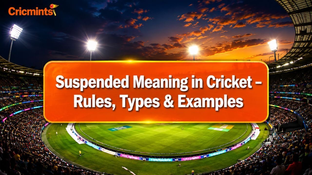 Suspended Meaning in Cricket - Rules, Types & Examples