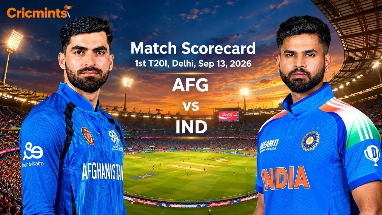 India National Cricket Team vs Afghanistan National Cricket Team Match Scorecard, 1st T20I, Delhi, Sep 13, 2026