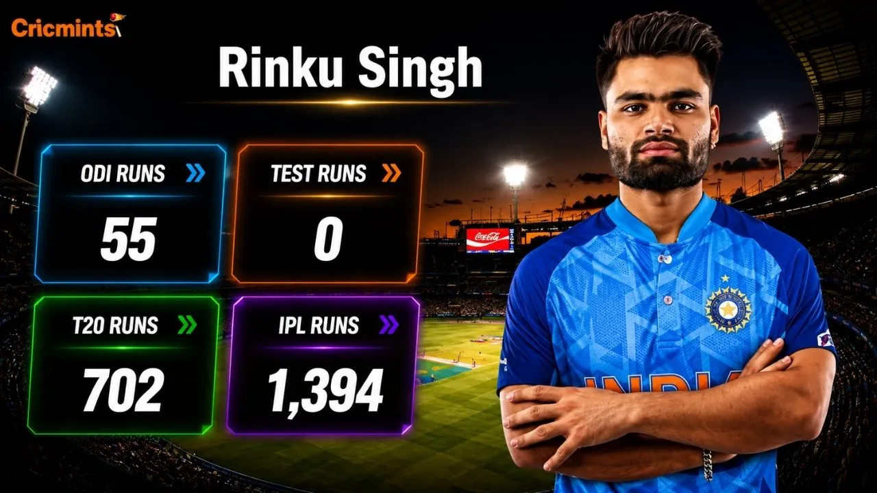 Rinku Singh Stats: IPL, T20I and Career Records