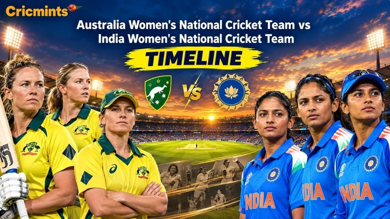 Australia Women's National Cricket Team vs India Women's National Cricket Team Timeline (1978 to 2026)