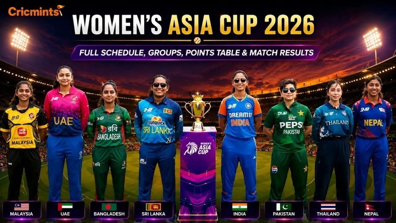 Women's Asia Cup 2026 Full Schedule, Groups, Points Table & Match Results